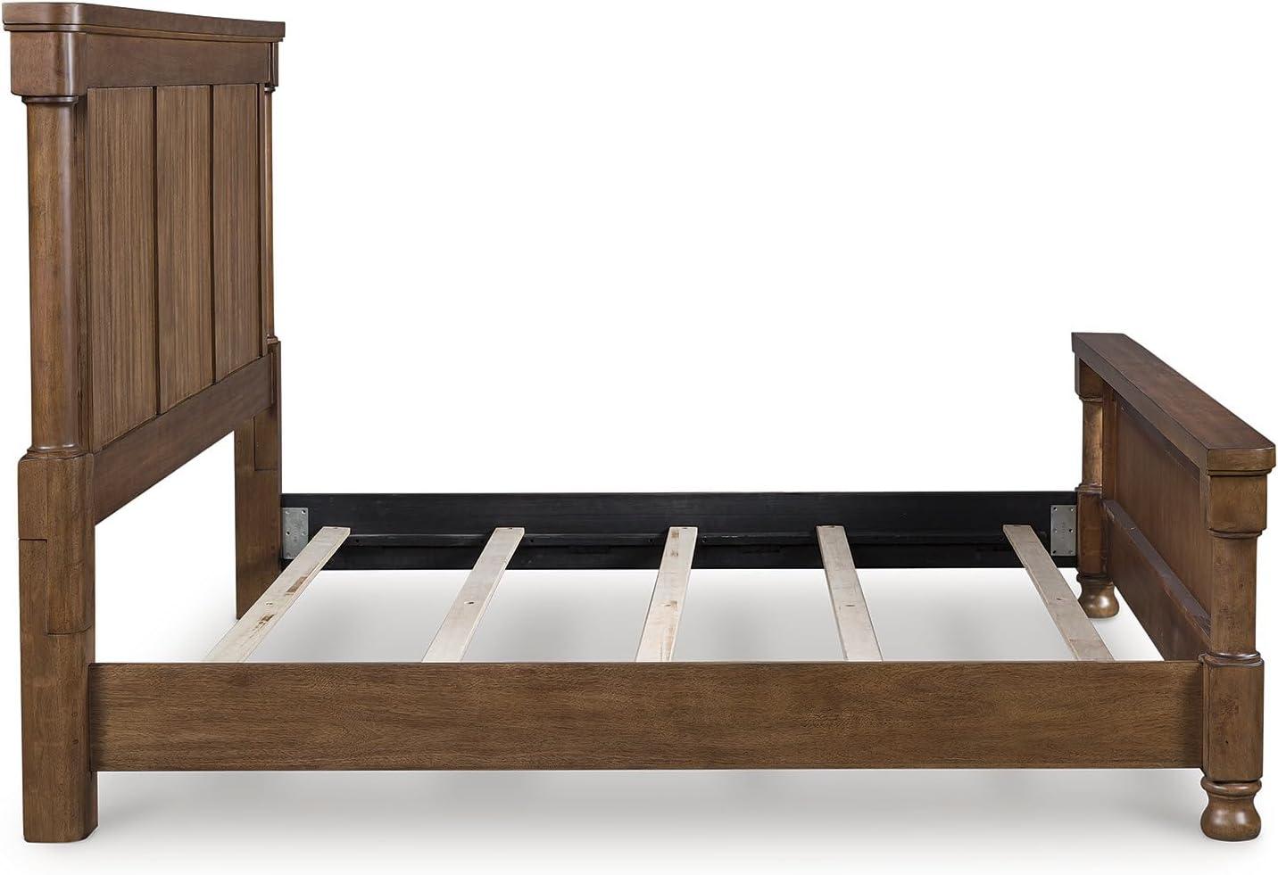 imageSignature Design by Ashley Chadworth Traditional Poster Bed Foundation or Box Spring Needed King Dark Brown