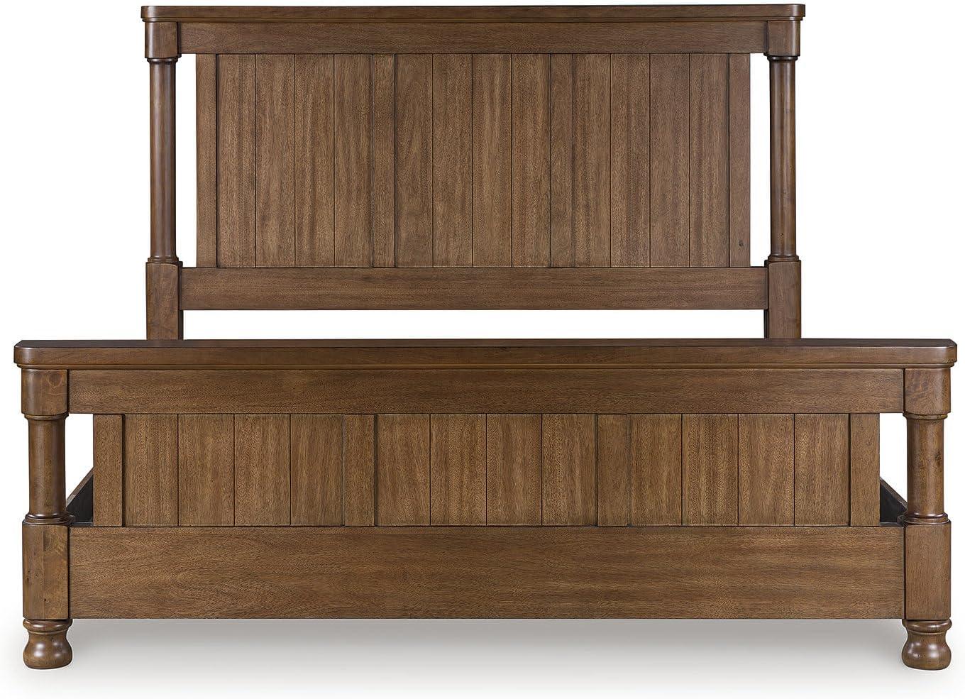 imageSignature Design by Ashley Chadworth Traditional Poster Bed Foundation or Box Spring Needed King Dark Brown