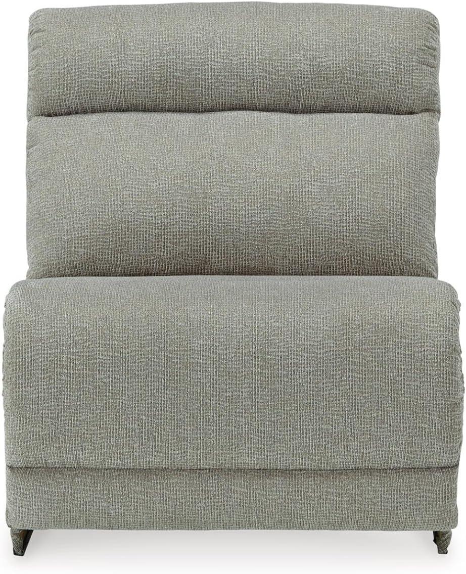 imageSignature Design by Ashley Colleyville Contemporary Wall Hugger U Shaped 4Piece Power Reclining Sectional with Chaise 4 Accent Pillows and USB Ports GrayU Shaped