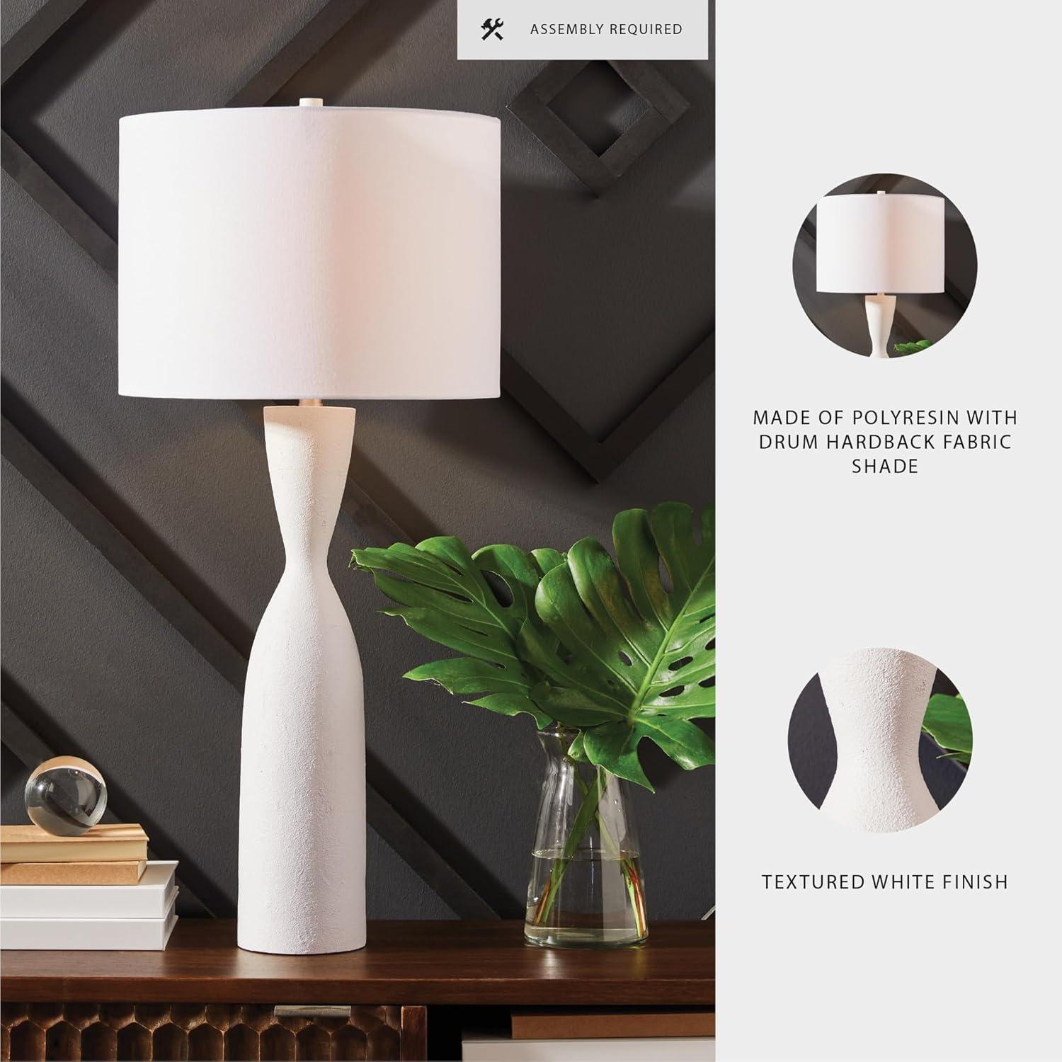 imageSignature Design by Ashley Davinford Scandinavian Table Lamp with 3Way Switch and Drum Shade White