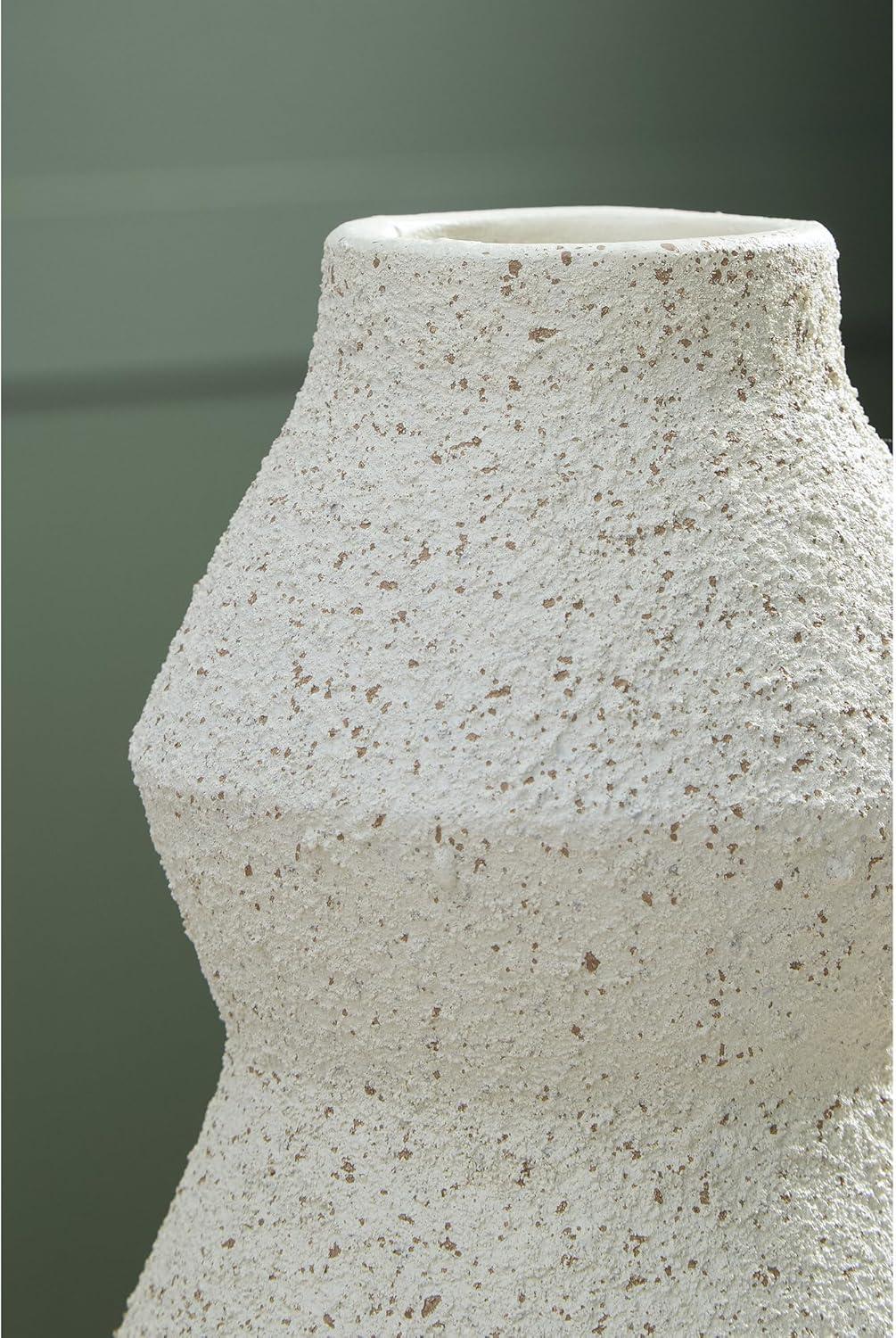 imageSignature Design by Ashley Dawthorne Casual Vase with Speckles Finish White amp BeigeWhite Beige