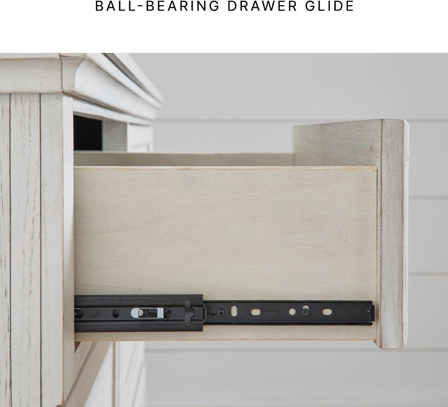 imageSignature Design by Ashley Dressonni Farmhouse 6Drawer Dresser with Beveled Edge and Felt Lining Light BrownBrown