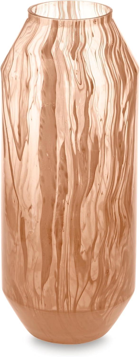 imageSignature Design by Ashley Dushby Art Deco Indoor Abstract Patterned Glass Vase PinkMedium