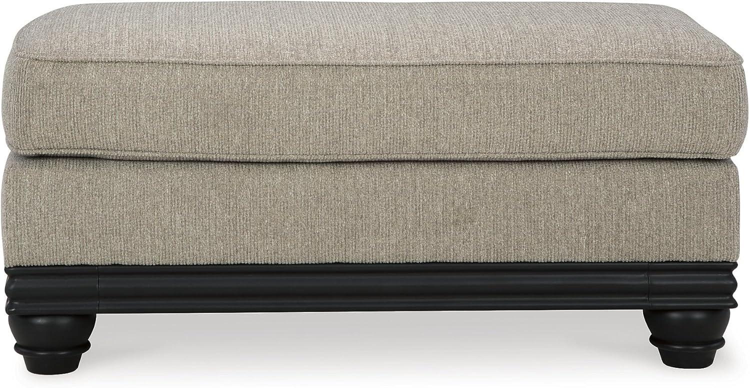 imageSignature Design by Ashley Elbiani Traditional Firmly Cushioned Rectangular Ottoman Light Brown amp Black