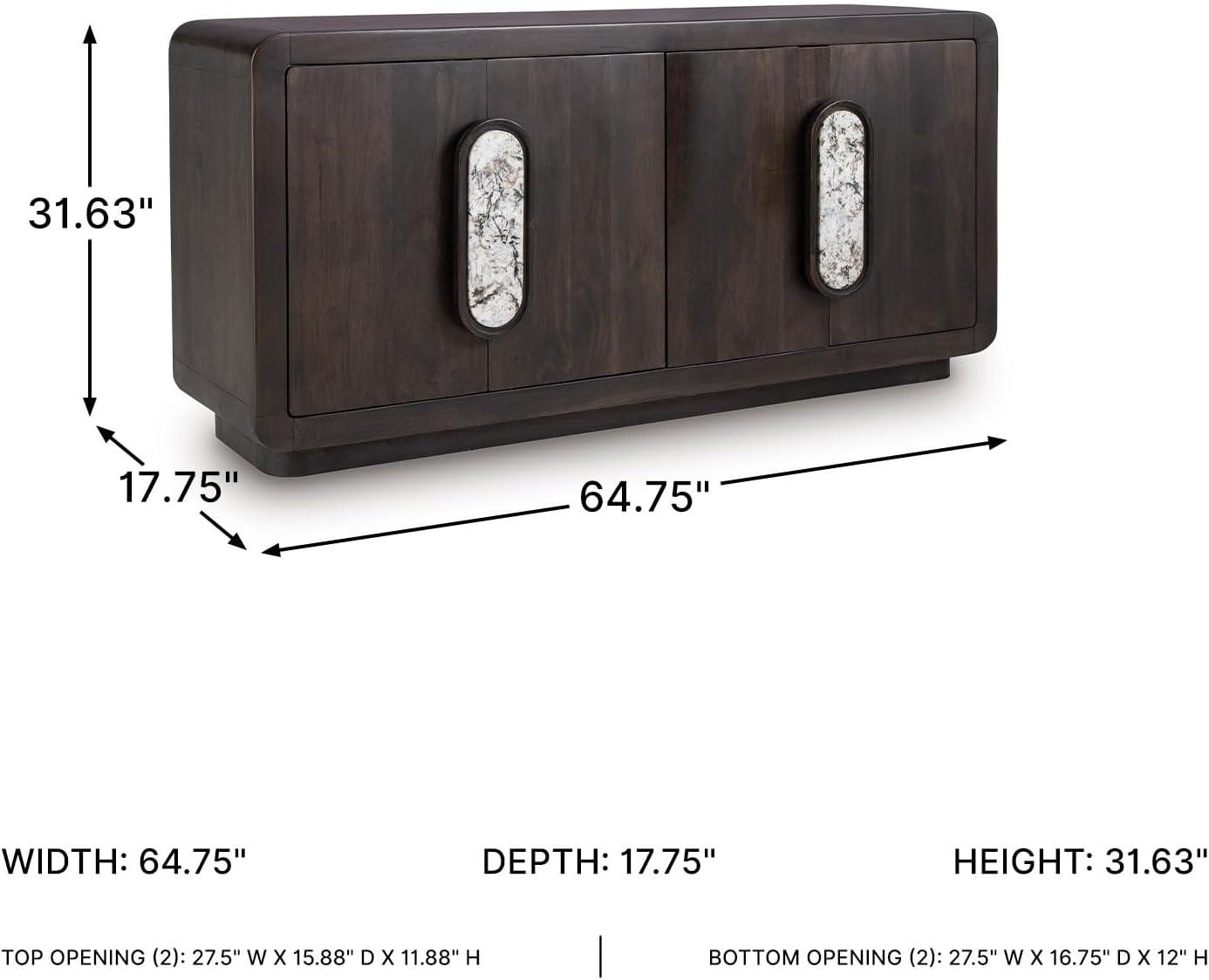 imageSignature Design by Ashley Elliston Contemporary Accent Cabinet with AntiTipping Dark Brown