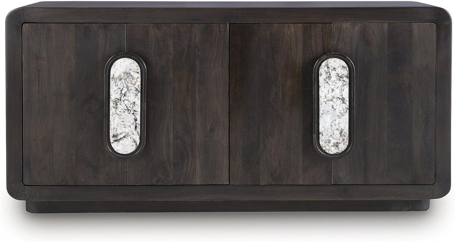 imageSignature Design by Ashley Elliston Contemporary Accent Cabinet with AntiTipping Dark Brown