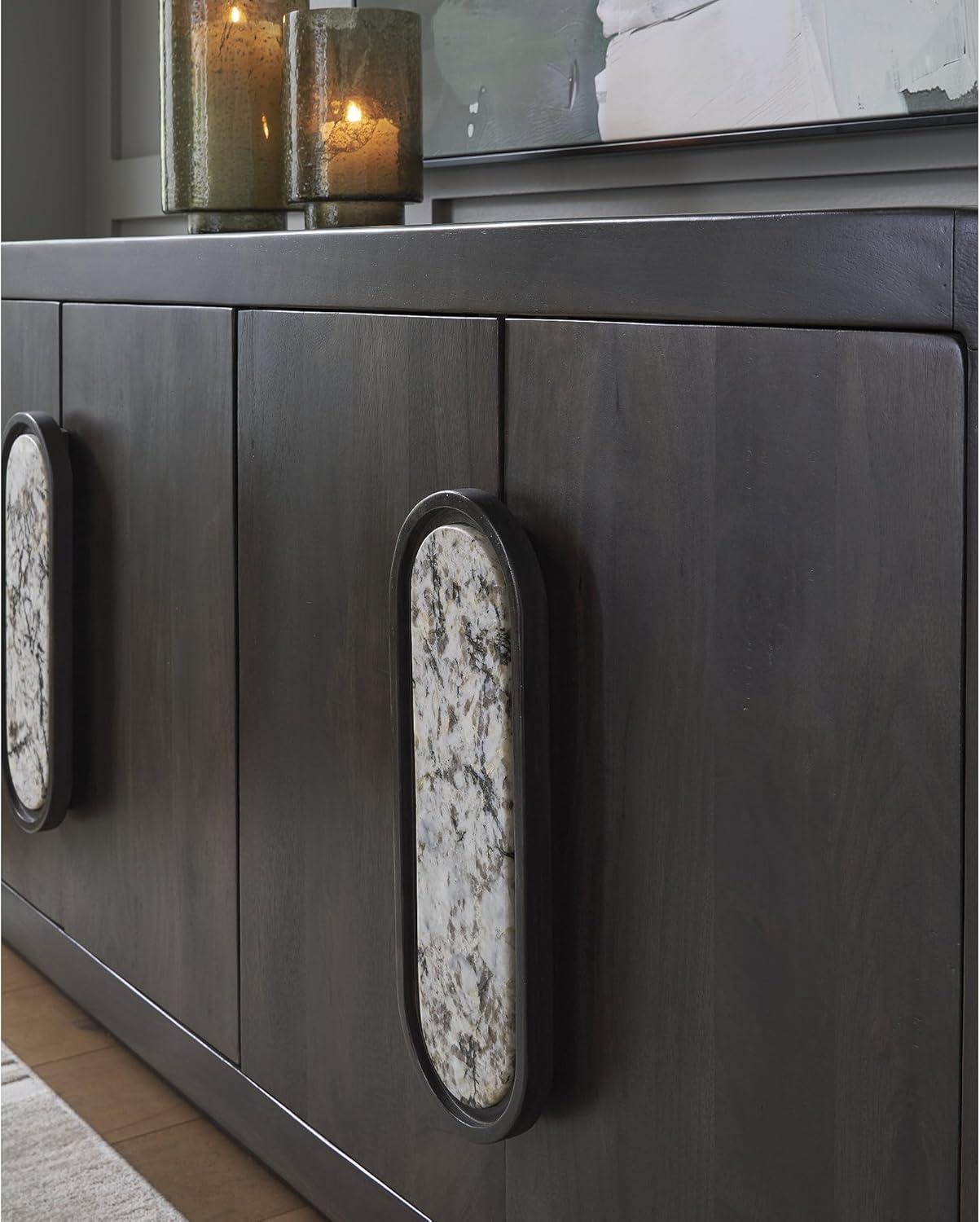 imageSignature Design by Ashley Elliston Contemporary Accent Cabinet with AntiTipping Dark Brown