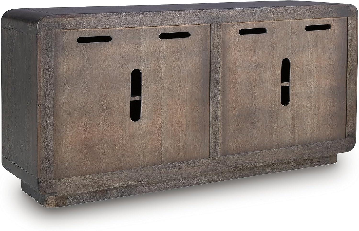 imageSignature Design by Ashley Elliston Contemporary Accent Cabinet with AntiTipping Dark Brown