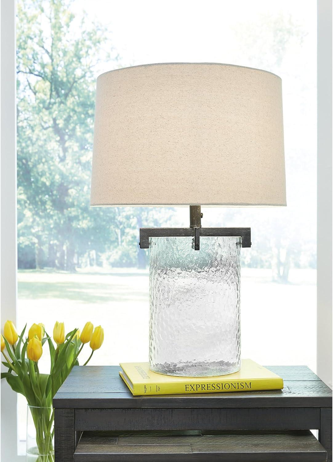 imageSignature Design by Ashley Fentonley Casual 2538 Table Lamp Clear amp White