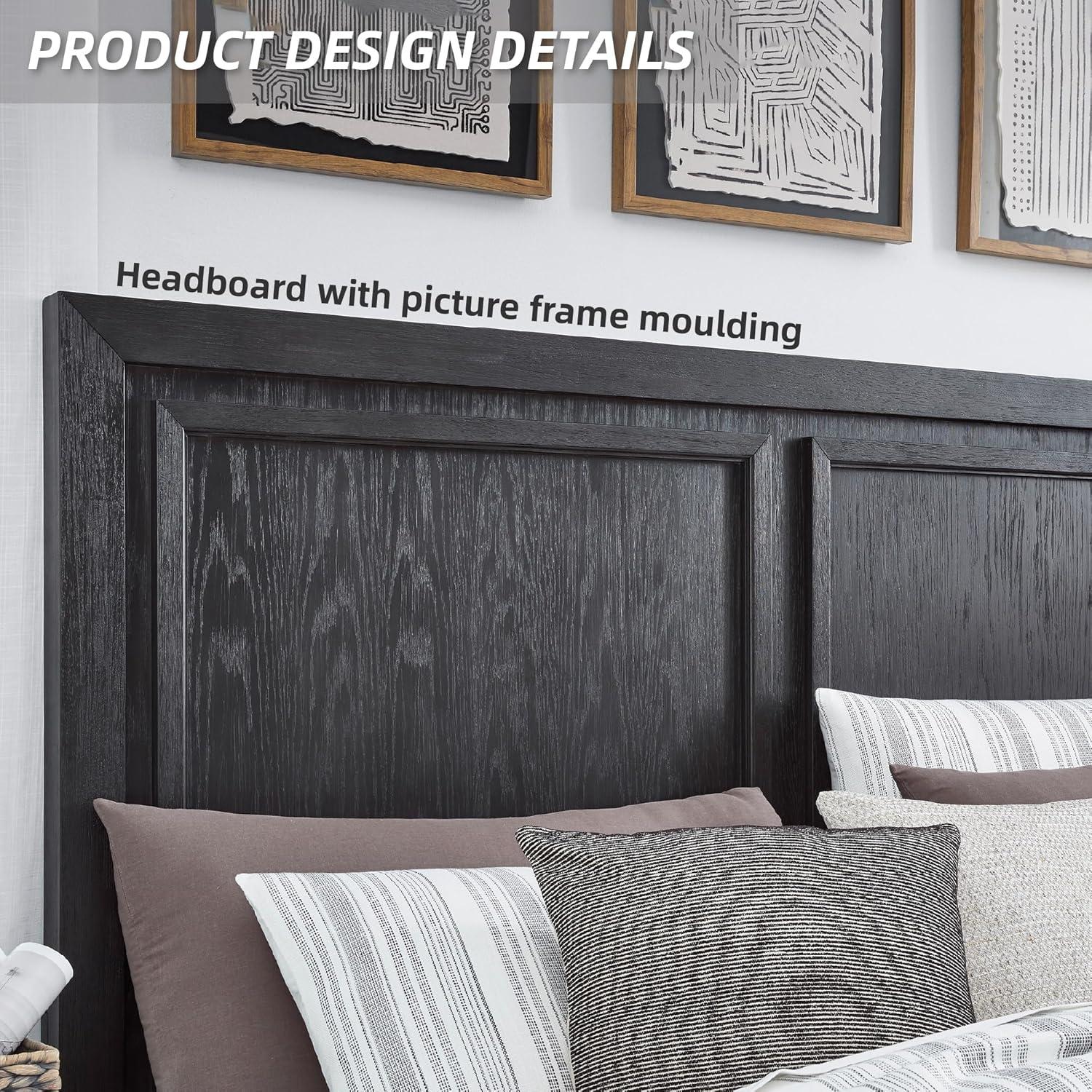 imageSignature Design by Ashley Foyland Transitional 2Drawer California King Platform Storage Bed Foundation or Box Spring Not Needed Black amp Dark BrownBlackBrown