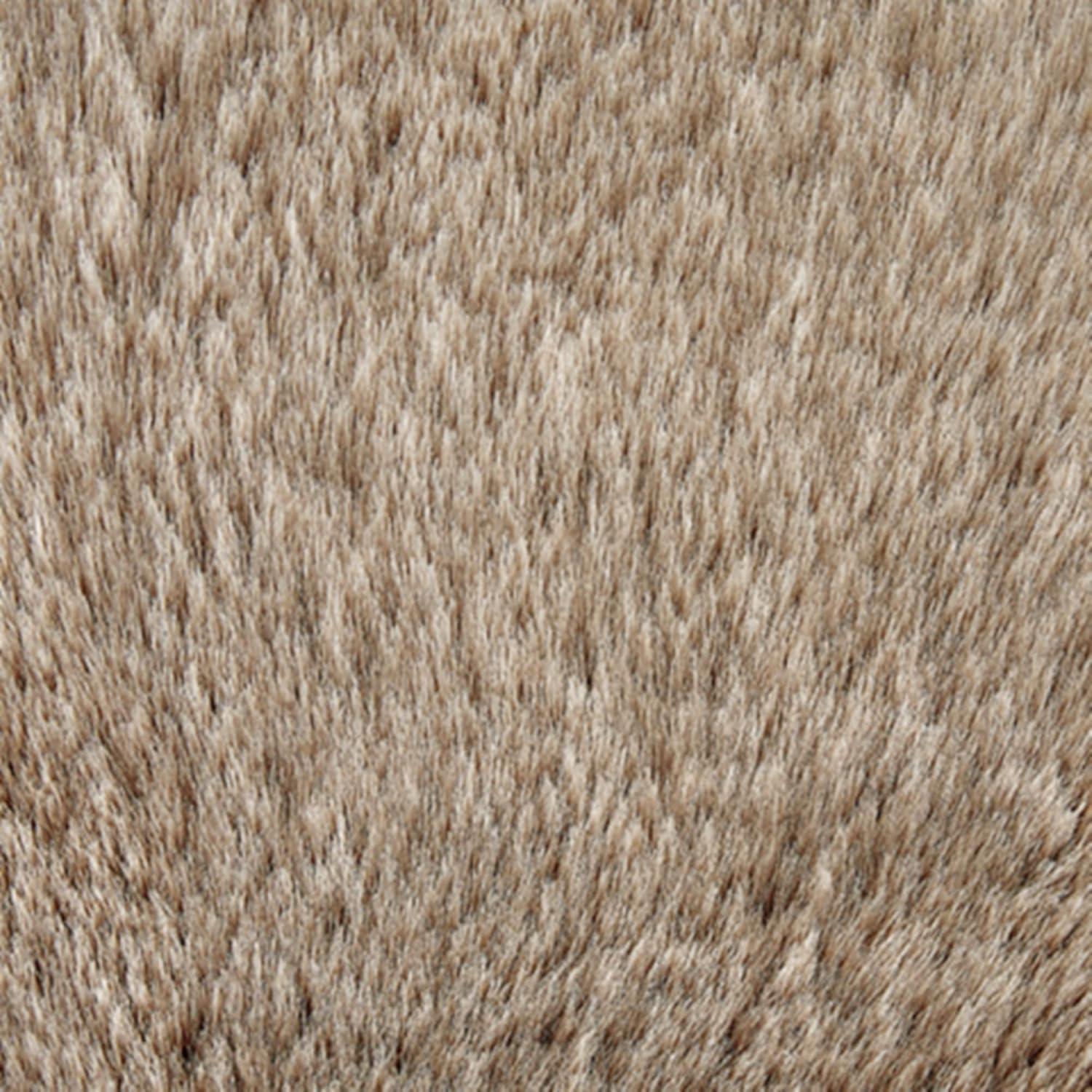 imageSignature Design by Ashley Gariland Modern Square Faux Rabbit Fur Accent Pillow 20 x 20 Inches WhiteLight Brown