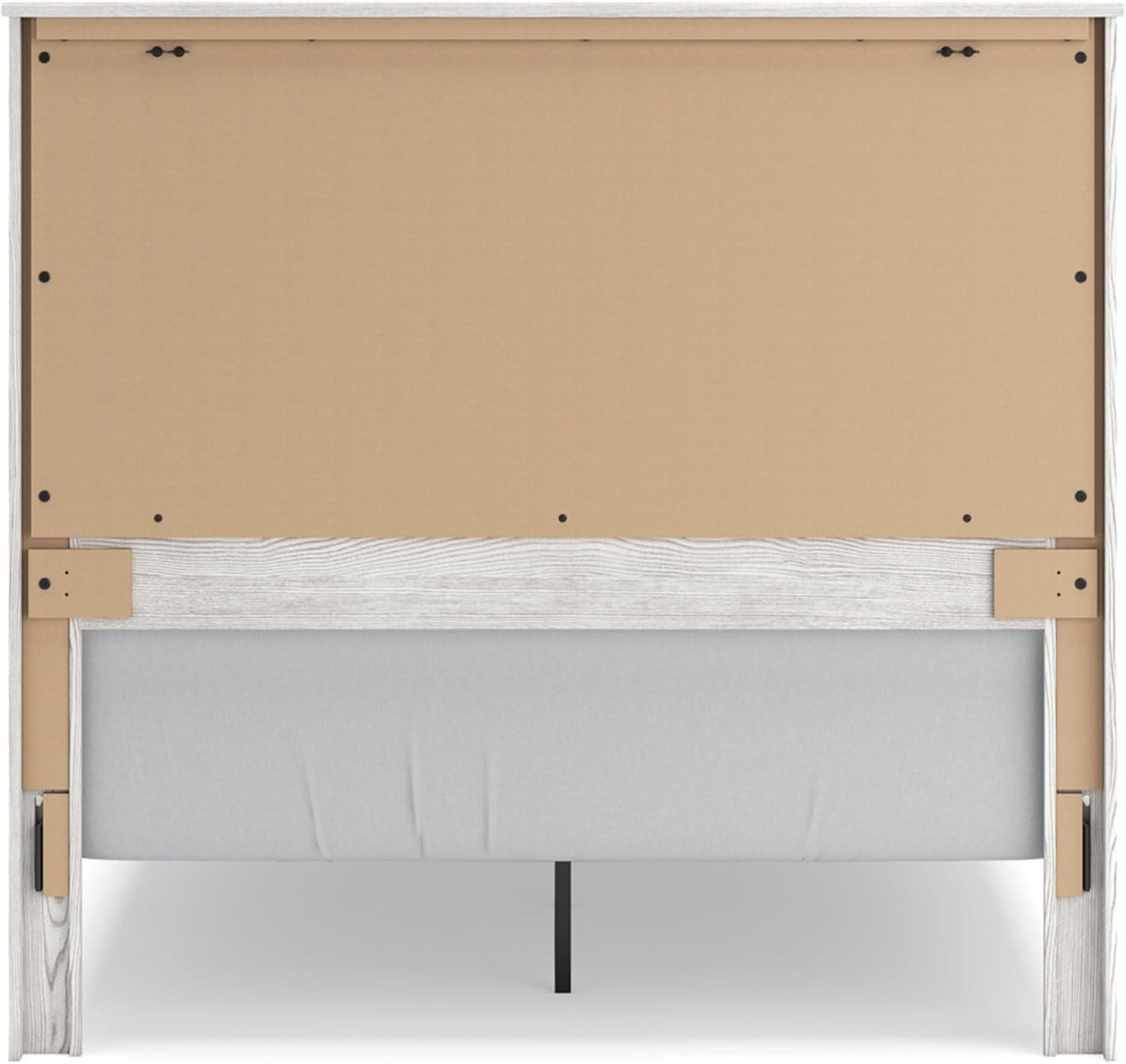 imageSignature Design by Ashley Gerridan Farmhouse Queen Panel Bed Foundation or Box Spring Needed White amp Light GrayWhiteBlack