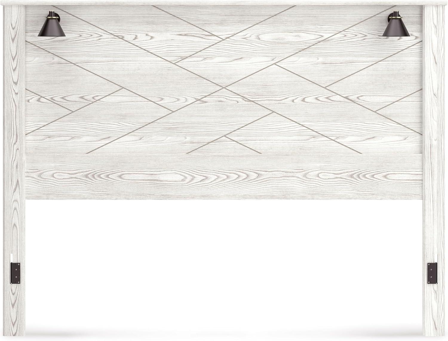 imageSignature Design by Ashley Gerridan Farmhouse Queen Panel Bed Foundation or Box Spring Needed White amp Light GrayWhiteBlack