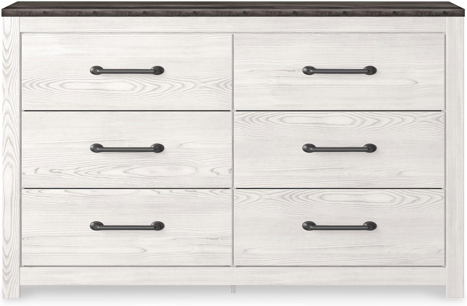 imageSignature Design by Ashley Gerridan Farmhouse Queen Panel Bed Foundation or Box Spring Needed White amp Light GrayWhiteGray