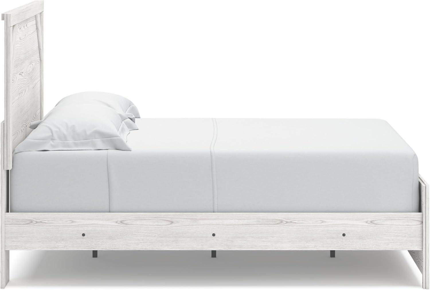 imageSignature Design by Ashley Gerridan Farmhouse Queen Panel Bed Foundation or Box Spring Needed White amp Light GrayWhiteGray