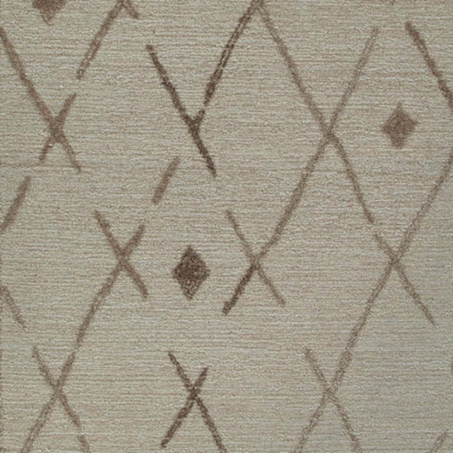 imageSignature Design by Ashley Guyford Rustic Indoor Geometric Handmade Wool 5 x 7 Rug Beige amp Dark Brown