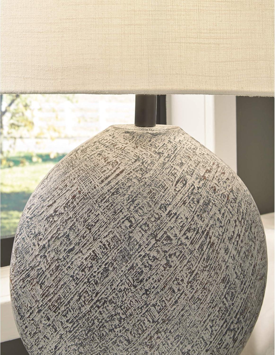 imageSignature Design by Ashley Harif Paper 26 Table Lamp withTextured Base Beige