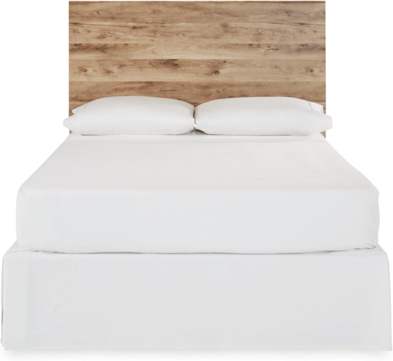 imageSignature Design by Ashley Hyanna Rustic King Platform Bed with 2 Side Storage Drawer Foundation or Box Spring Not Needed Light BrownFull