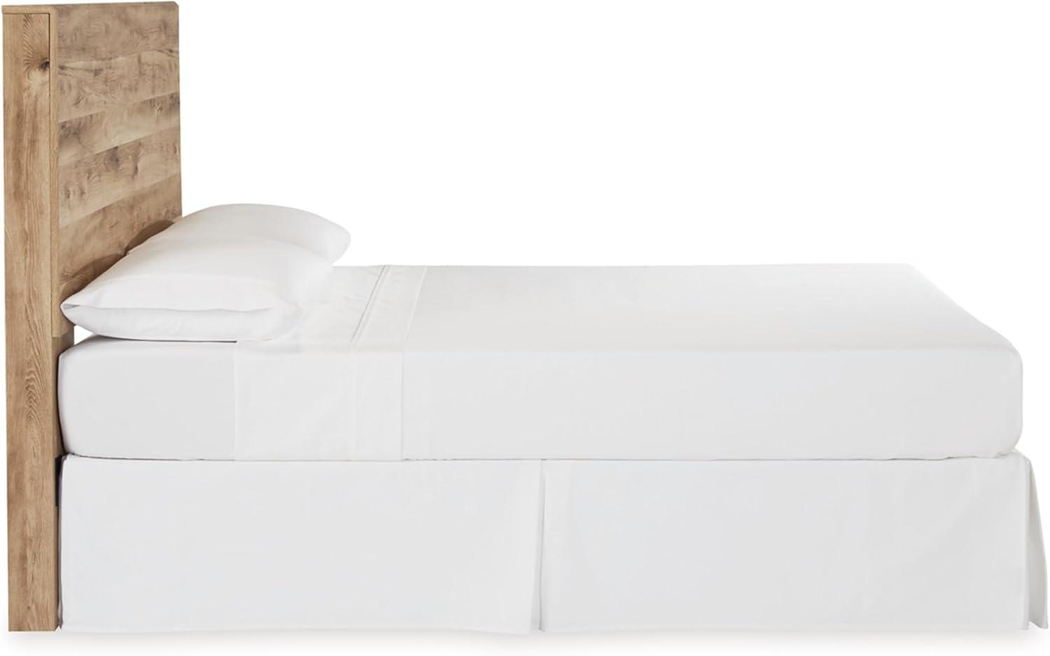 imageSignature Design by Ashley Hyanna Rustic King Platform Bed with 2 Side Storage Drawer Foundation or Box Spring Not Needed Light BrownFull