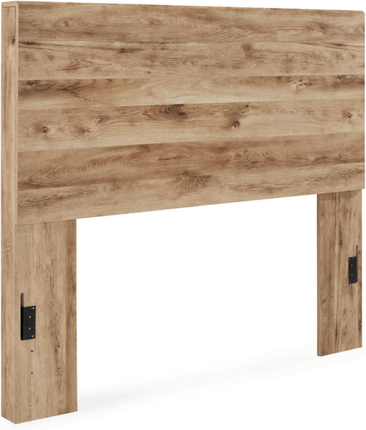 imageSignature Design by Ashley Hyanna Rustic King Platform Bed with 2 Side Storage Drawer Foundation or Box Spring Not Needed Light BrownFull