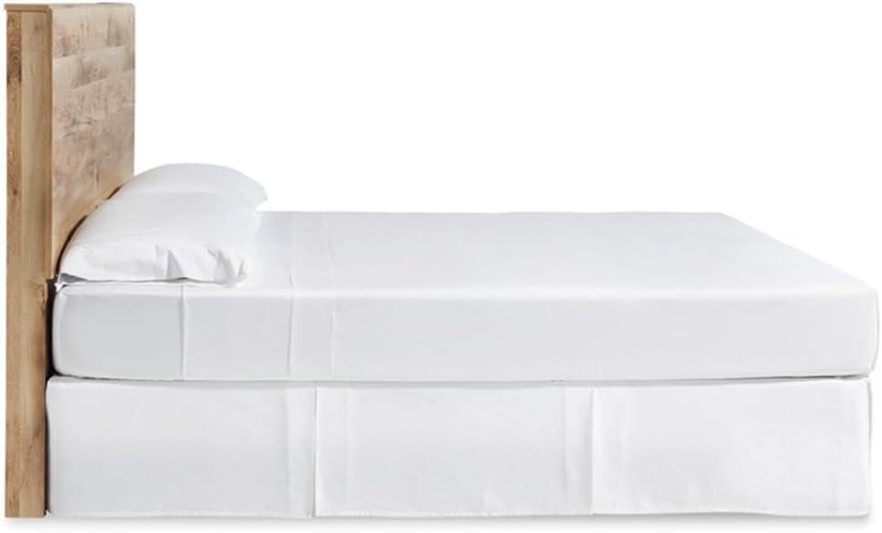 imageSignature Design by Ashley Hyanna Rustic King Platform Bed with 2 Side Storage Drawer Foundation or Box Spring Not Needed Light BrownKing