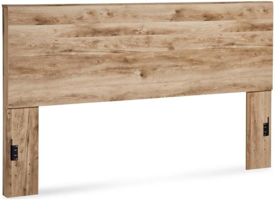 imageSignature Design by Ashley Hyanna Rustic King Platform Bed with 2 Side Storage Drawer Foundation or Box Spring Not Needed Light BrownKing