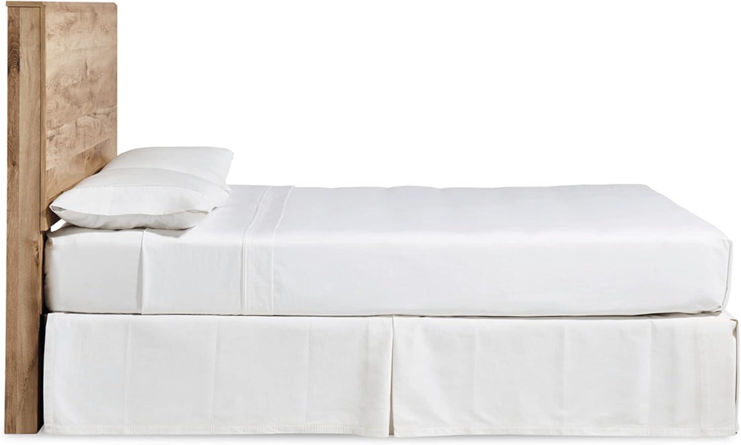 imageSignature Design by Ashley Hyanna Rustic King Platform Bed with 2 Side Storage Drawer Foundation or Box Spring Not Needed Light BrownQueen