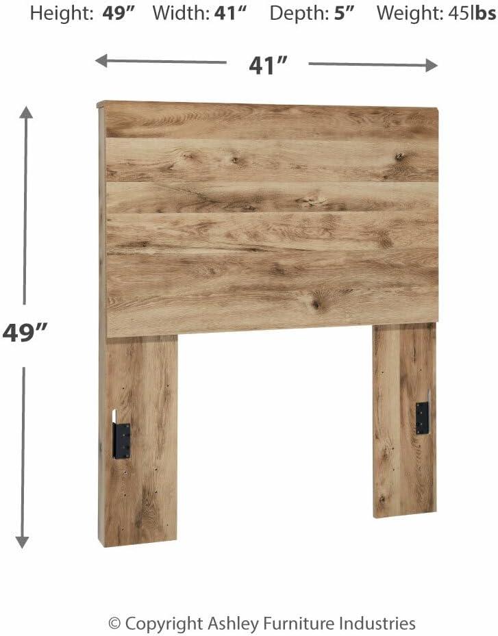 imageSignature Design by Ashley Hyanna Rustic King Platform Bed with 2 Side Storage Drawer Foundation or Box Spring Not Needed Light BrownTwin