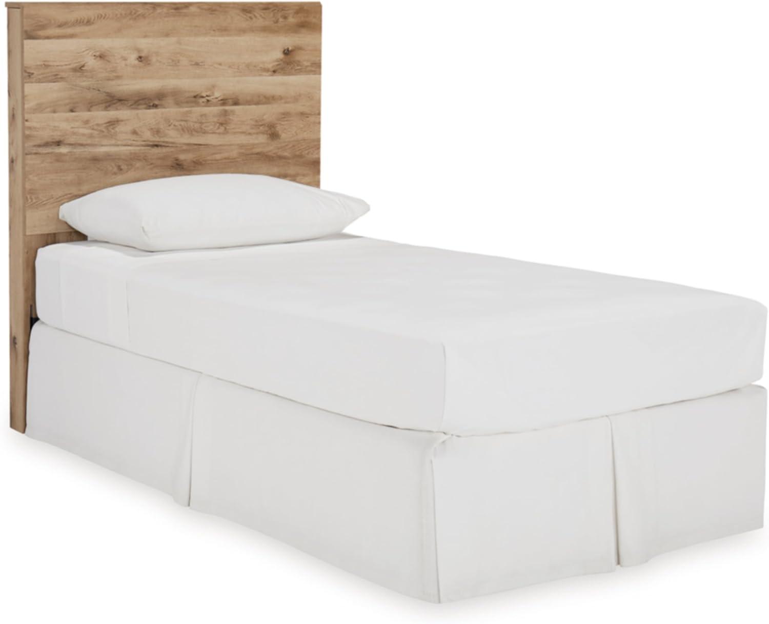 imageSignature Design by Ashley Hyanna Rustic King Platform Bed with 2 Side Storage Drawer Foundation or Box Spring Not Needed Light BrownTwin