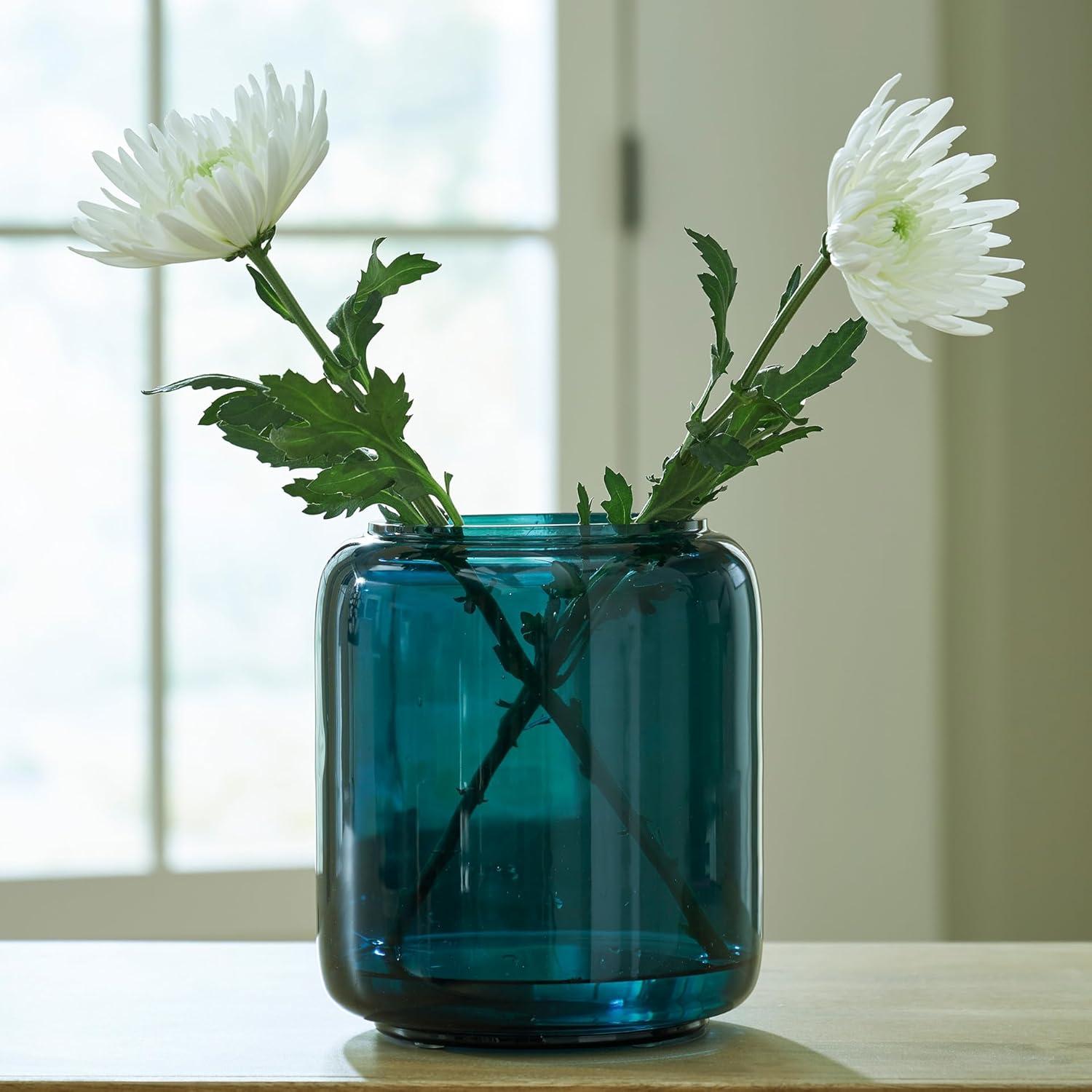 imageSignature Design by Ashley Inisland Contemporary Watertight Glass 8 Vase with Wide Mouth GreenGreen