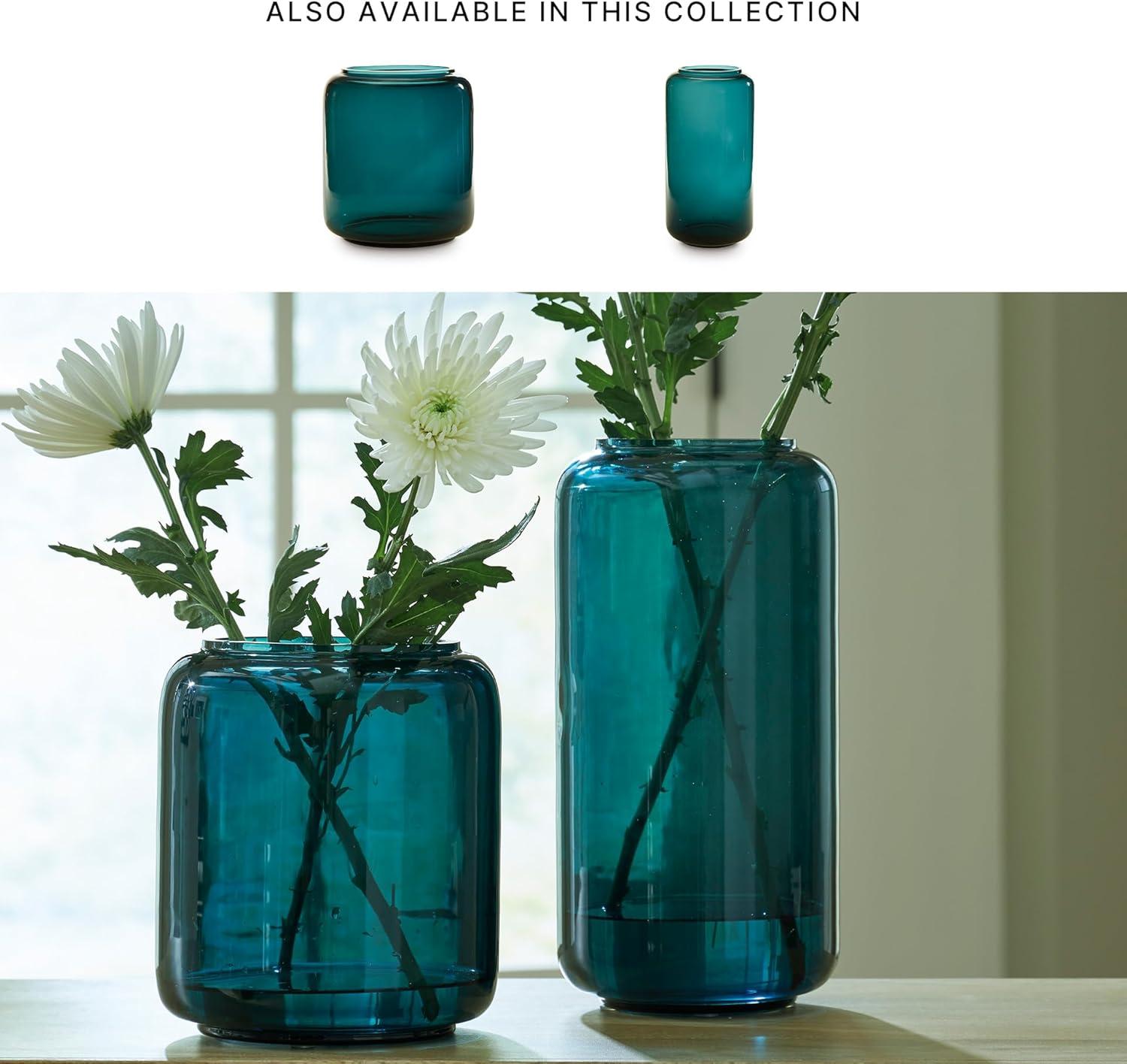 imageSignature Design by Ashley Inisland Contemporary Watertight Glass 8 Vase with Wide Mouth GreenGreen