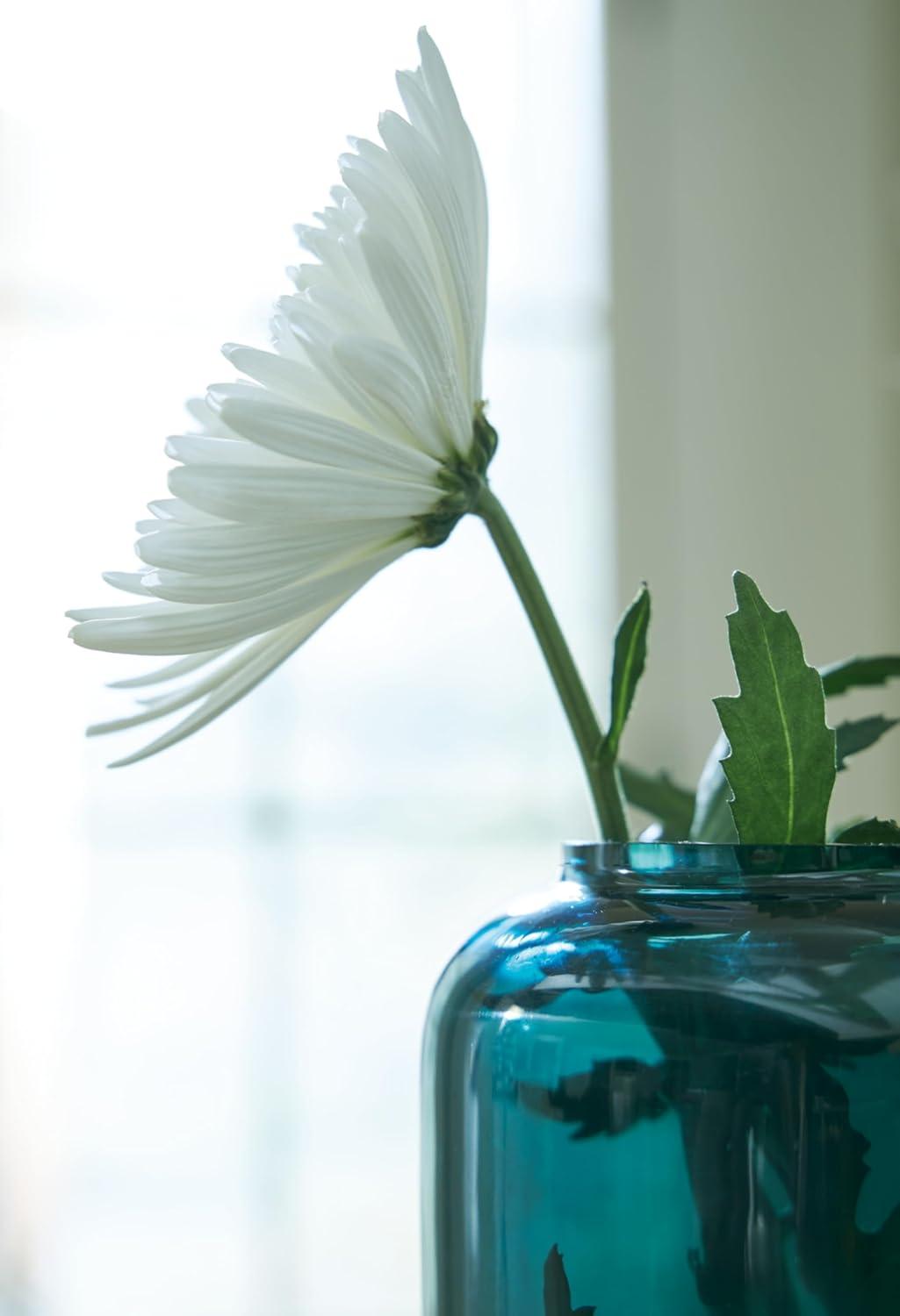 imageSignature Design by Ashley Inisland Contemporary Watertight Glass 8 Vase with Wide Mouth GreenGreen