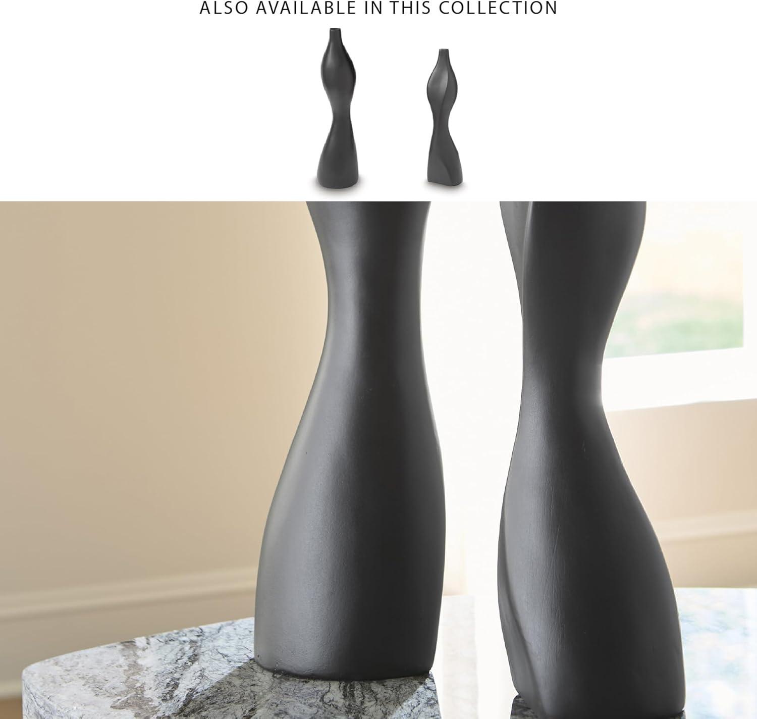 imageSignature Design by Ashley Judsen Casual Vase with Abstract Design BlackBlack