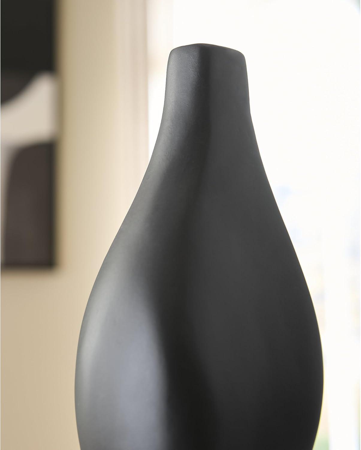 imageSignature Design by Ashley Judsen Casual Vase with Abstract Design BlackBlack