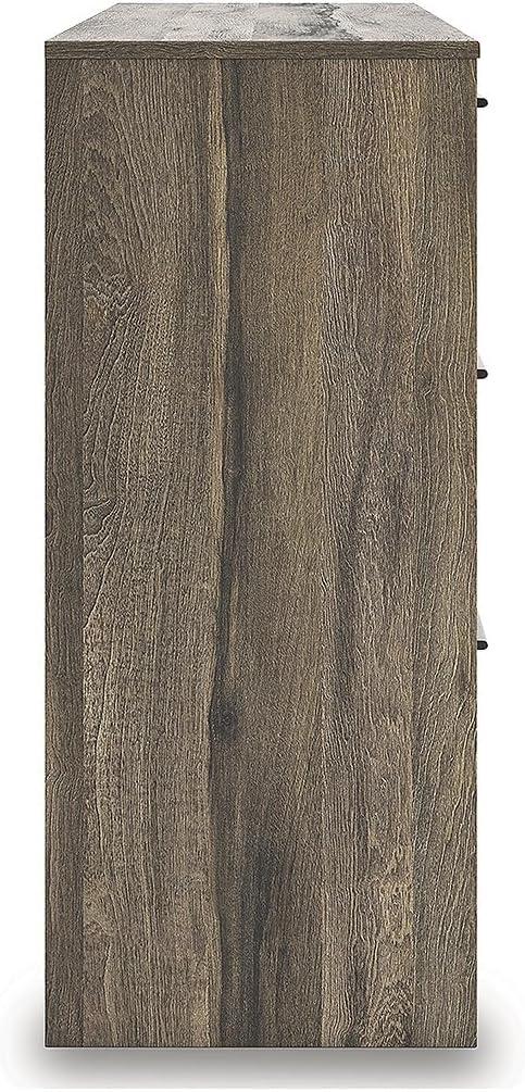 imageSignature Design by Ashley Jusika Casual 6Drawer Dresser with Oak Finish Dark Brown