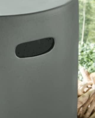 imageSignature Design by Ashley Kalmunds 175 Modern Ceramic IndoorOutdoor Stool Light Gray