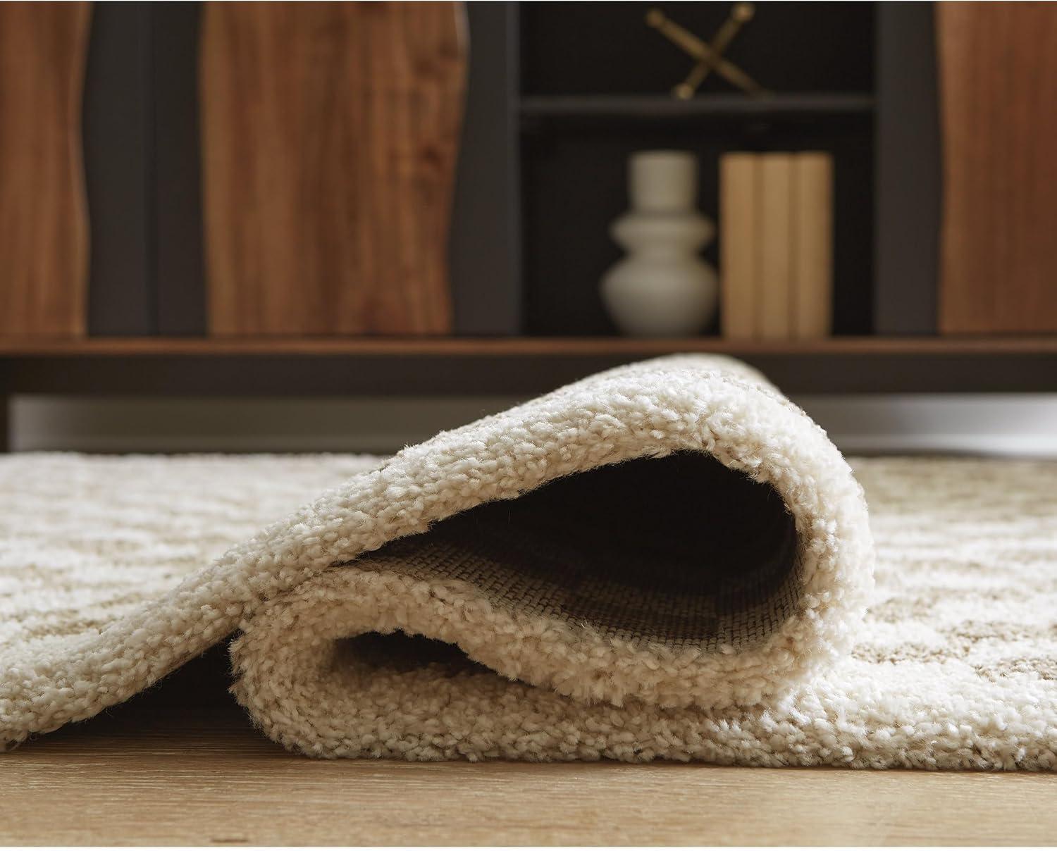 imageSignature Design by Ashley Karamen Casual Indoor Checkered Rectangular 8 x 10 Area Rug Beige amp Brown