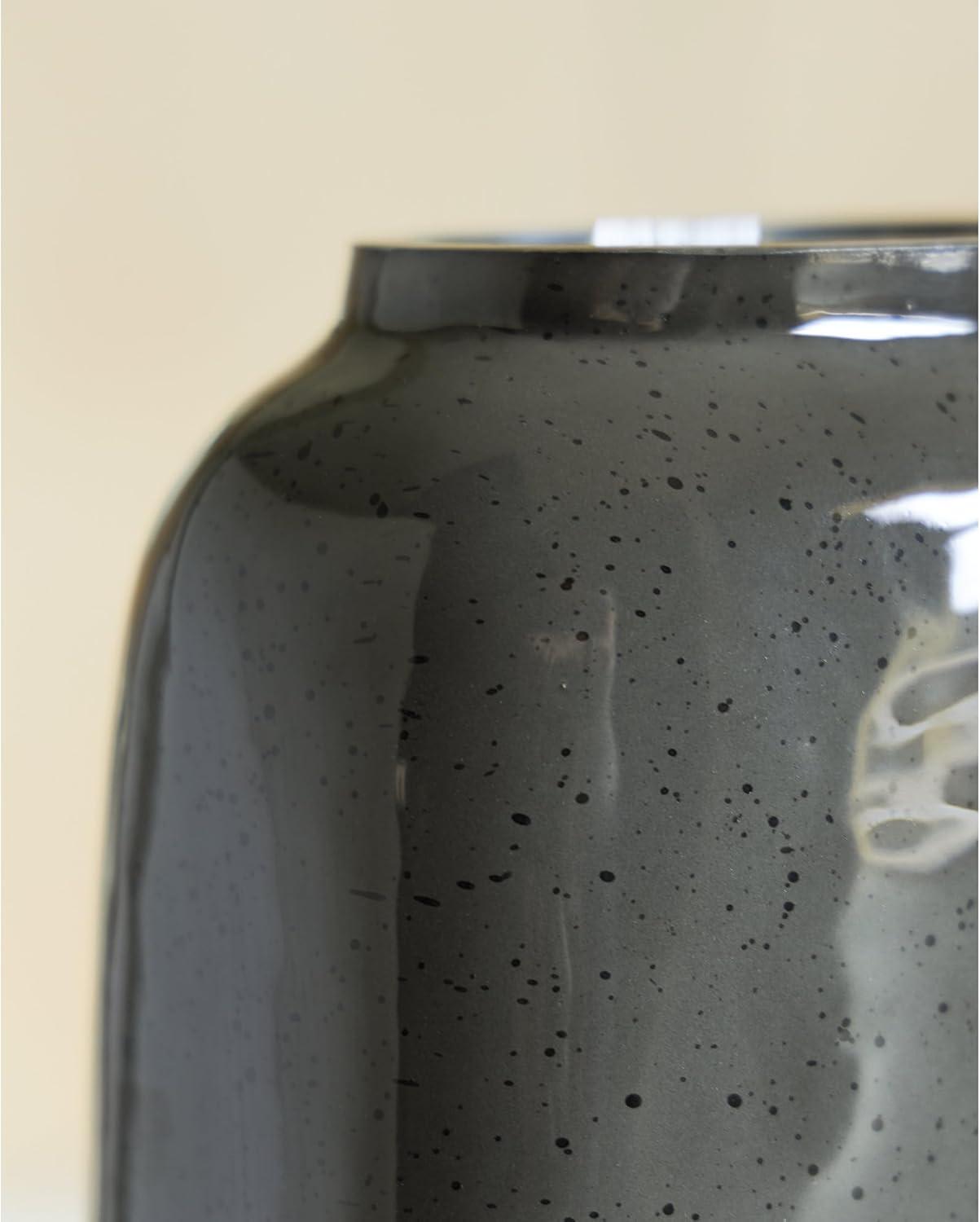 imageSignature Design by Ashley Kierlain Traditional Vase with Speckles Finish Gray amp BlackGray Black