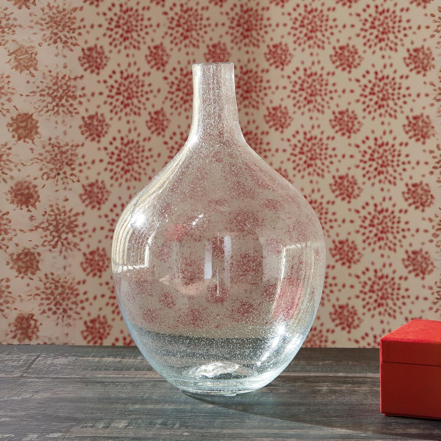 imageSignature Design by Ashley Kurthorne Casual IndoorOutdoor 15 Seeded Glass Tabletop Vase Glass15