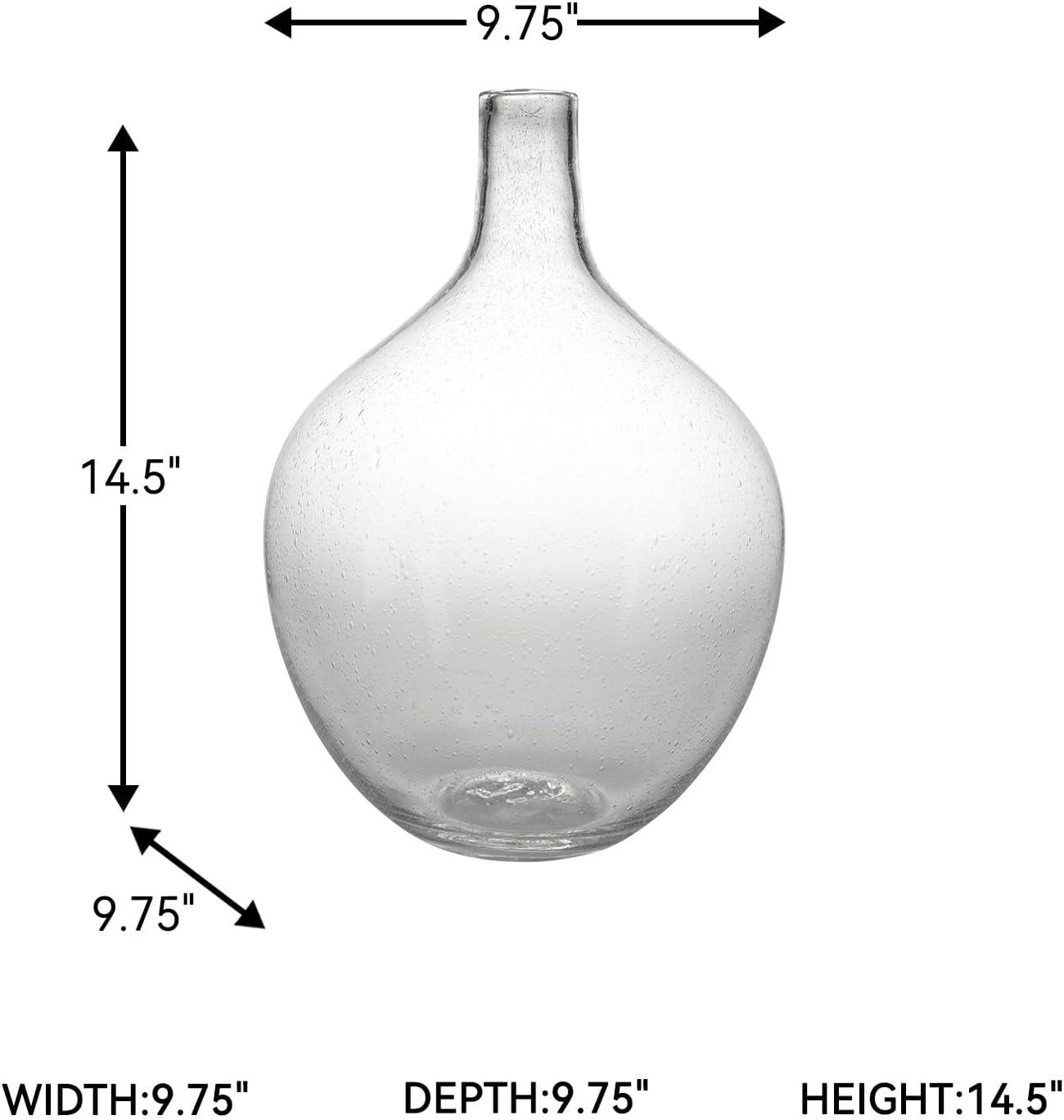imageSignature Design by Ashley Kurthorne Casual IndoorOutdoor 15 Seeded Glass Tabletop Vase Glass15