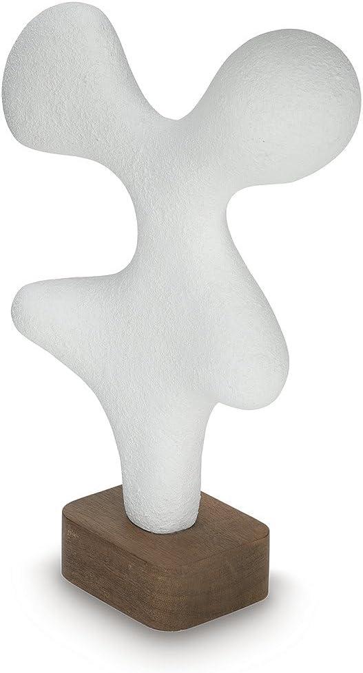imageSignature Design by Ashley Lavarsen Modern Abstract Sculpture White amp Dark BrownWhite Dark Brown
