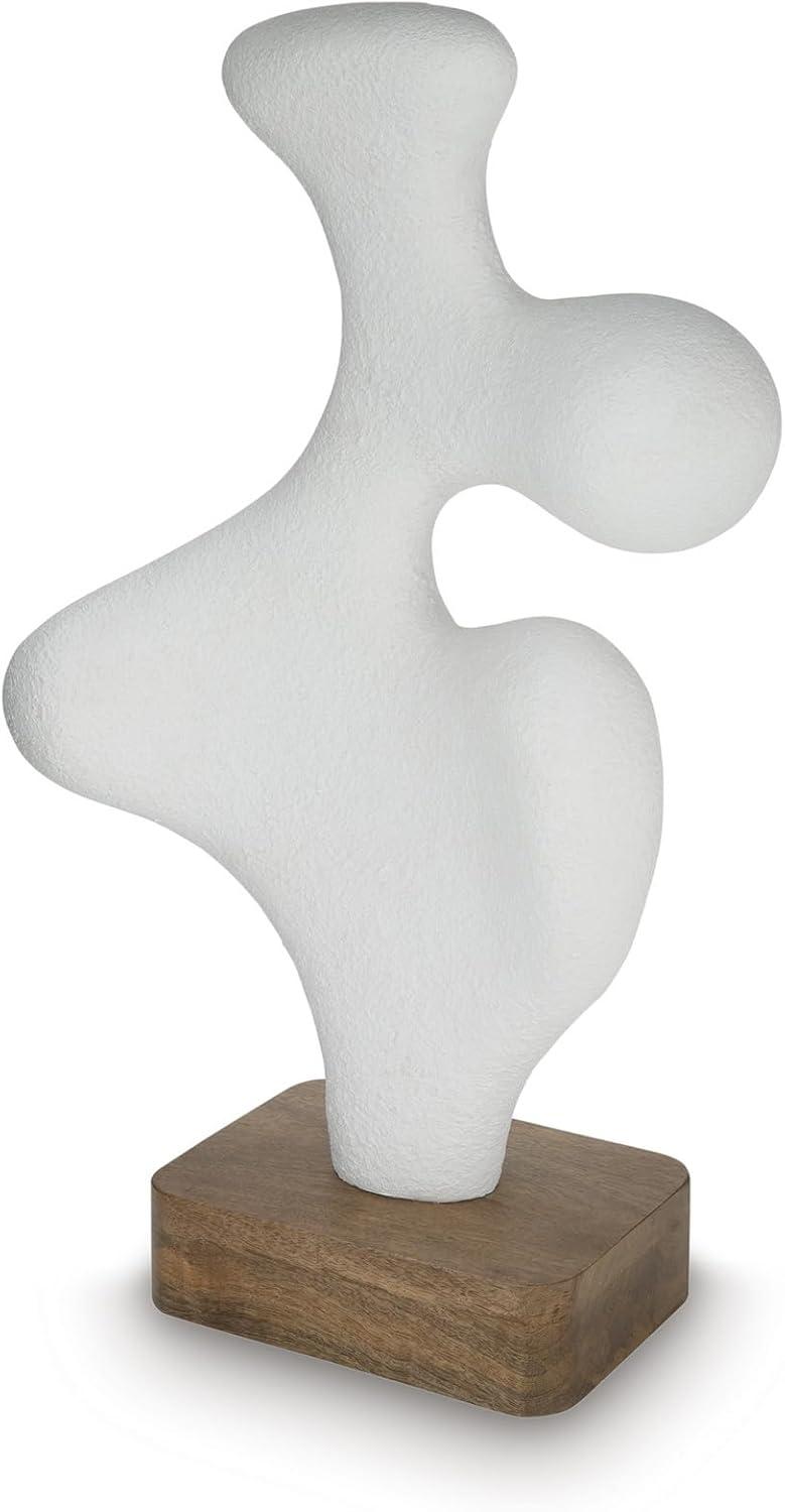 imageSignature Design by Ashley Lavarsen Modern Abstract Sculpture White amp Dark BrownWhite Dark Brown