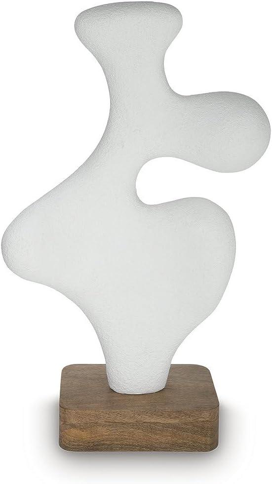 imageSignature Design by Ashley Lavarsen Modern Abstract Sculpture White amp Dark BrownWhite Dark Brown