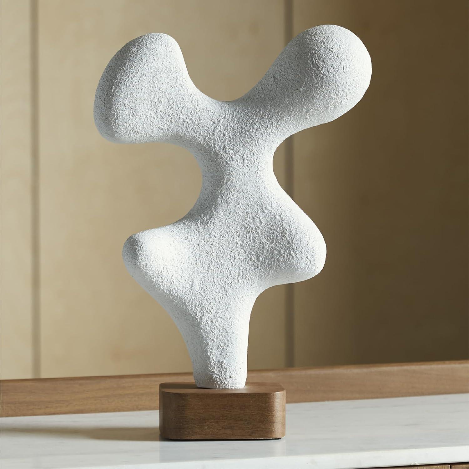 imageSignature Design by Ashley Lavarsen Modern Abstract Sculpture White amp Dark BrownWhite Dark Brown