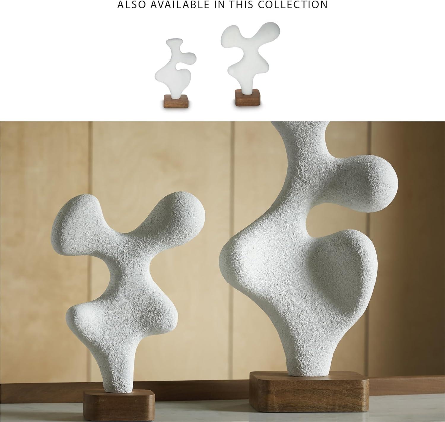 imageSignature Design by Ashley Lavarsen Modern Abstract Sculpture White amp Dark BrownWhite Dark Brown