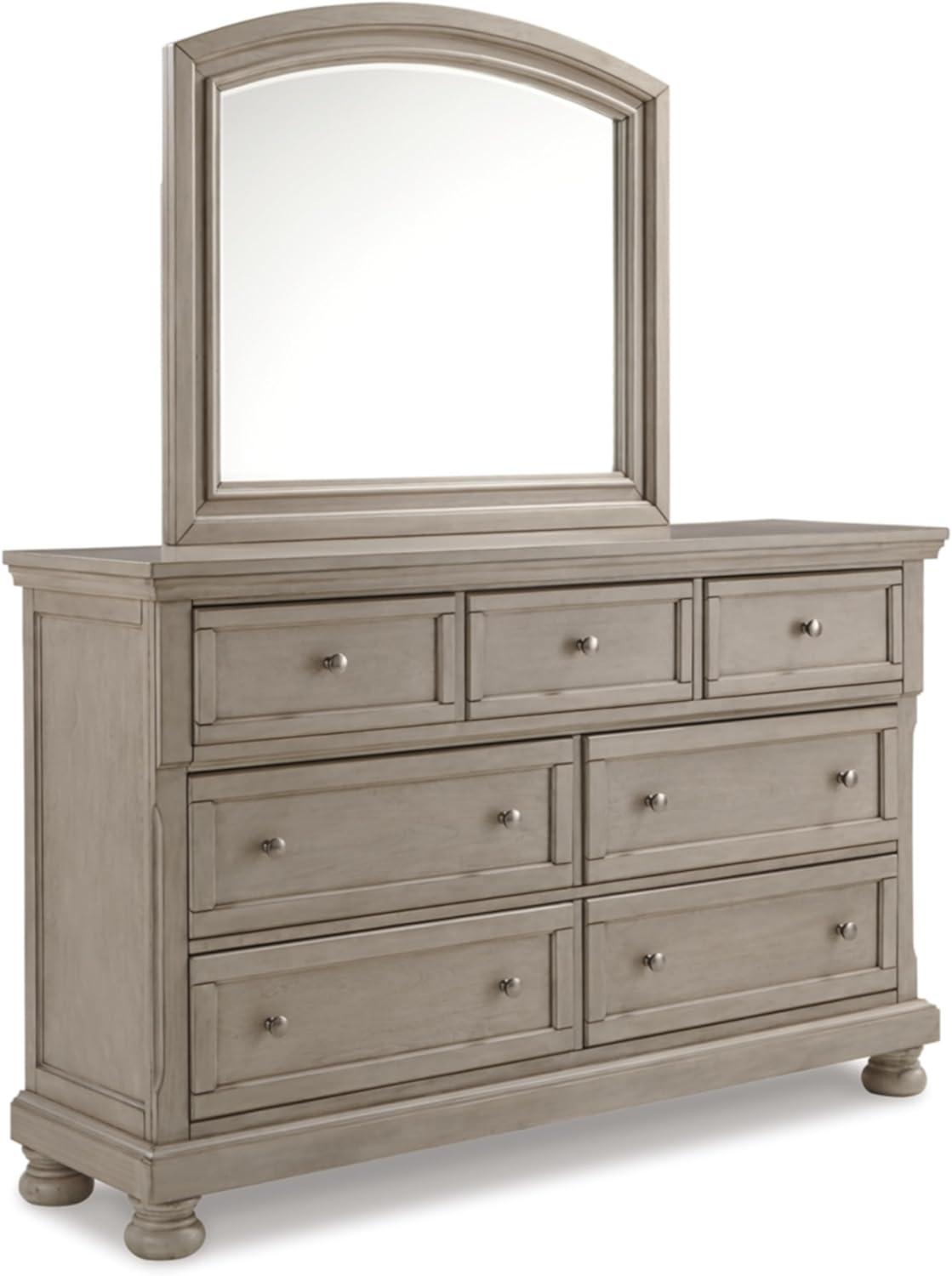 imageSignature Design by Ashley Lettner Traditional Queen Sleigh Bed Foundation or Box Spring Needed Light GrayLight Gray