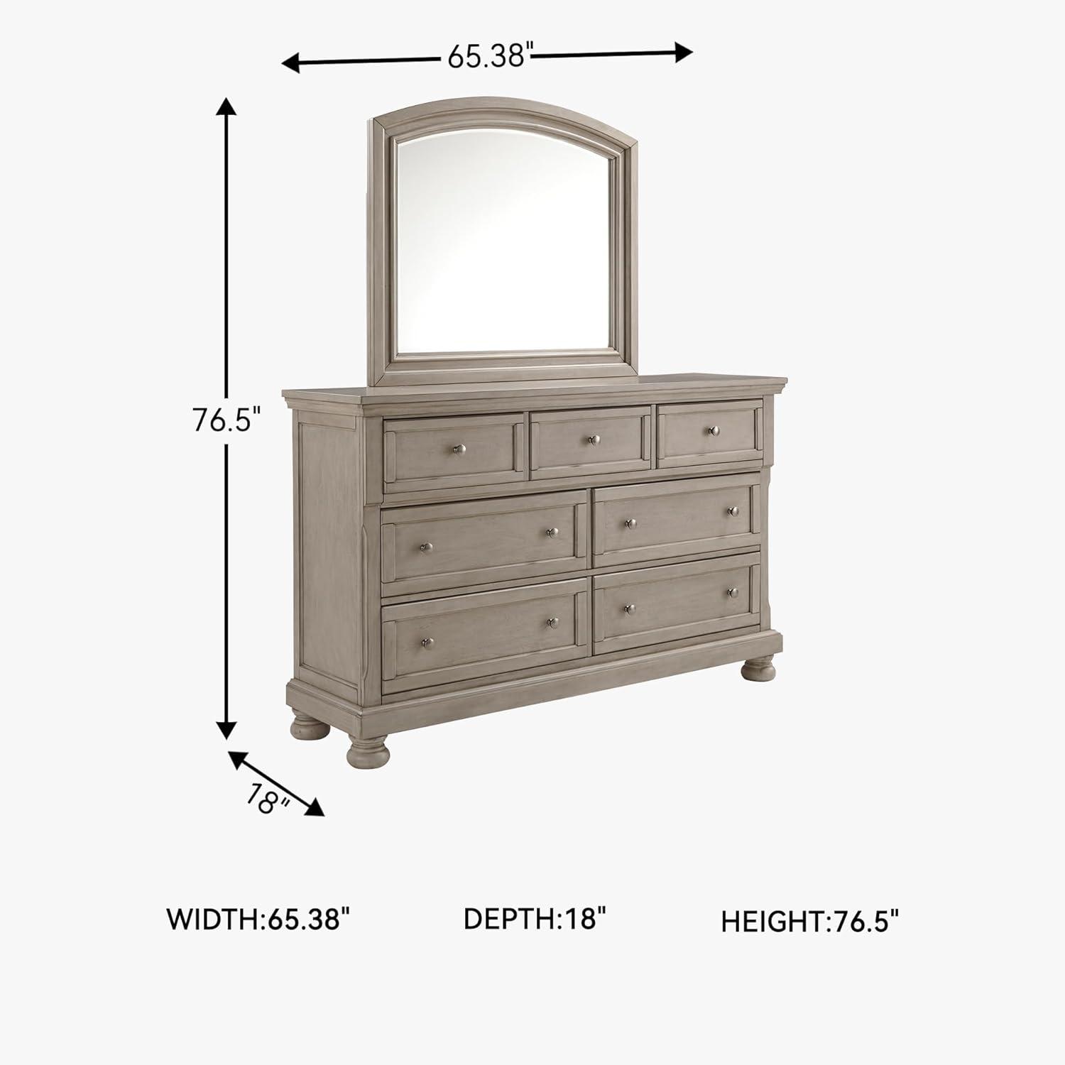 imageSignature Design by Ashley Lettner Traditional Queen Sleigh Bed Foundation or Box Spring Needed Light GrayLight Gray