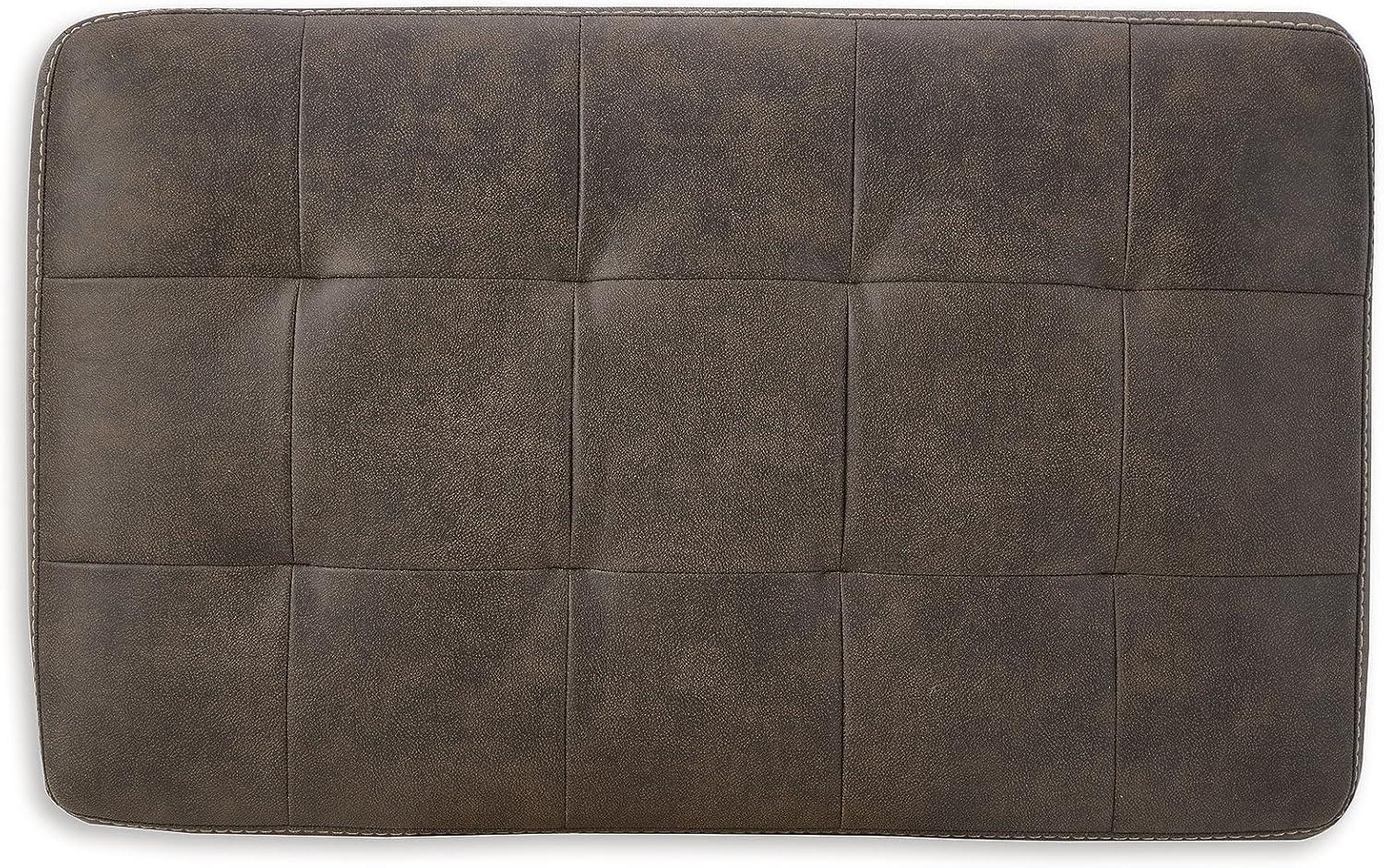 imageSignature Design by Ashley Maderla Classic Rectangular Tufted Ottoman Dark BrownBrown