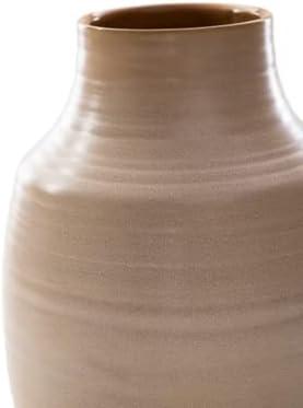 imageSignature Design by Ashley Millcott Casual Ceramic Reactive Glaze Finished Vase TanTan