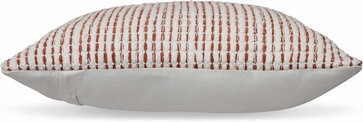 imageSignature Design by Ashley Nashlin Casual Indoor Striped 19 x 19 Inches Pillow with Zipper Closure Red amp White